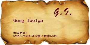Geng Ibolya névjegykártya